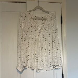 Elegant Cream Polka Dot Blouse